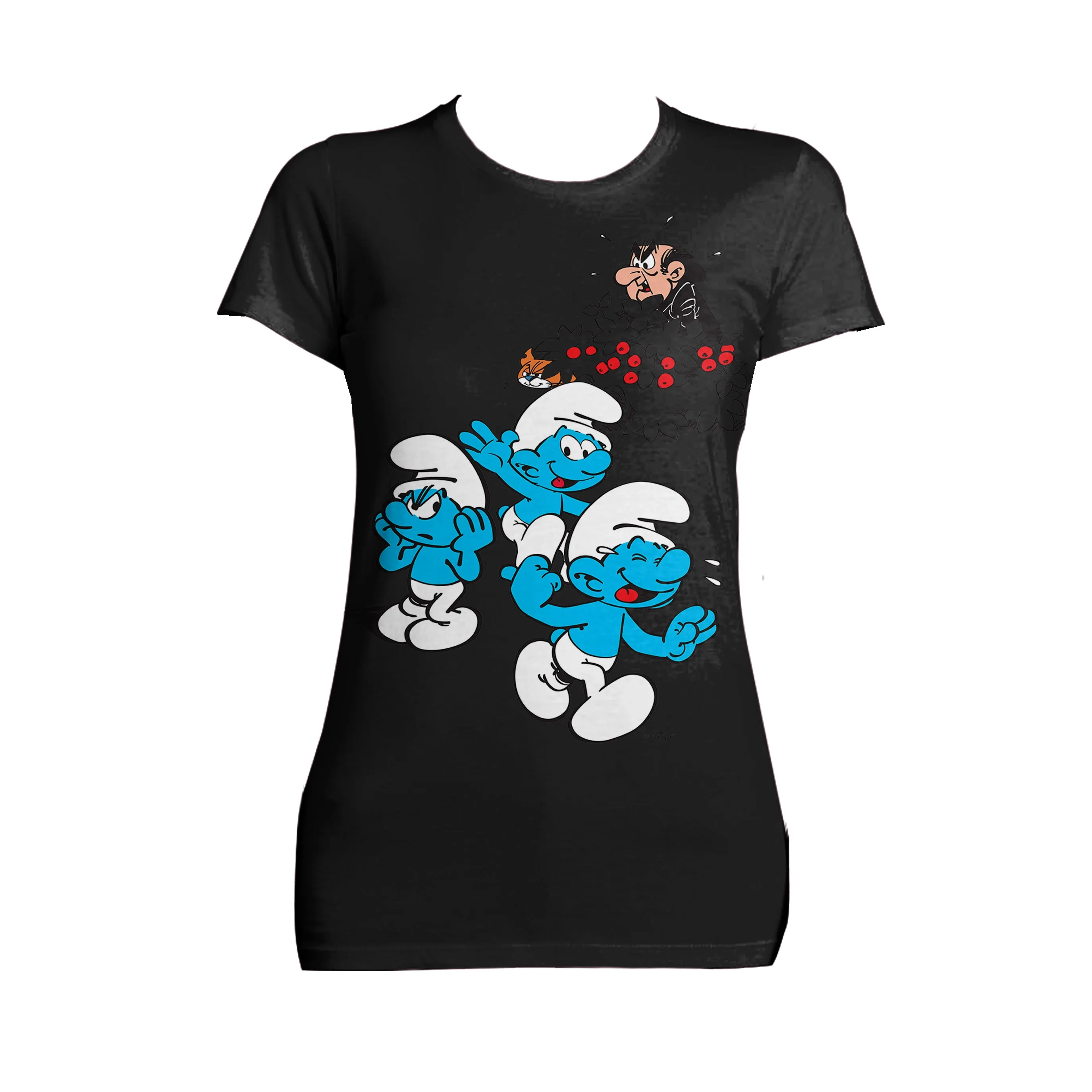 The Smurfs Group Smurfs Gargamel Official Women's T-Shirt (Black)
