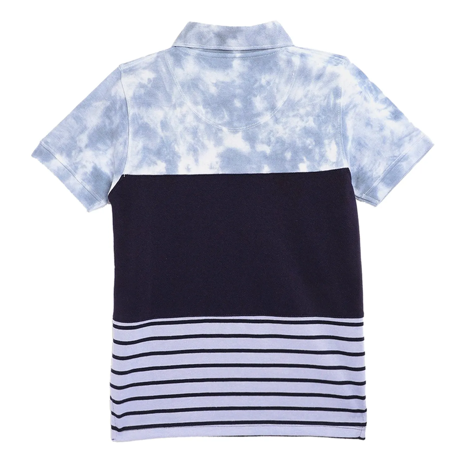 Tie-dye embellished polo