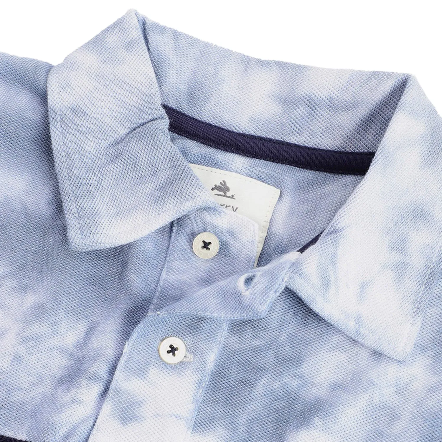 Tie-dye embellished polo