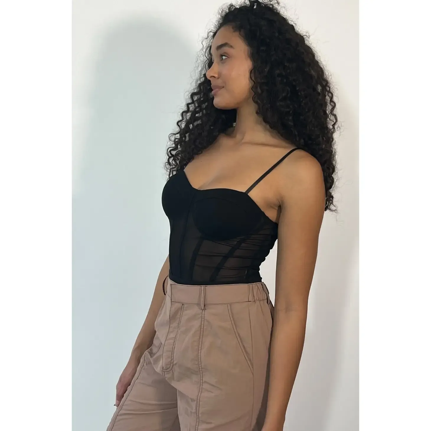 Total Slay Black Corset Bodysuit