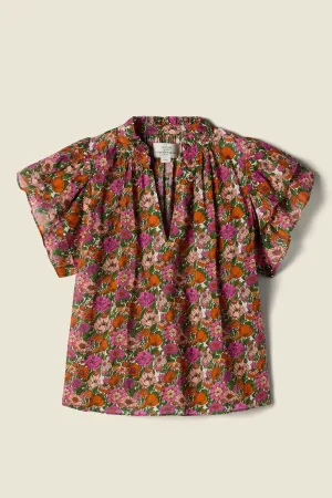 Trovata Clover Blouse in Amaro Stems