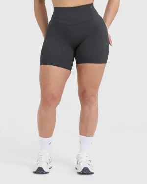 Unified High Waisted Shorts 6" | Coal