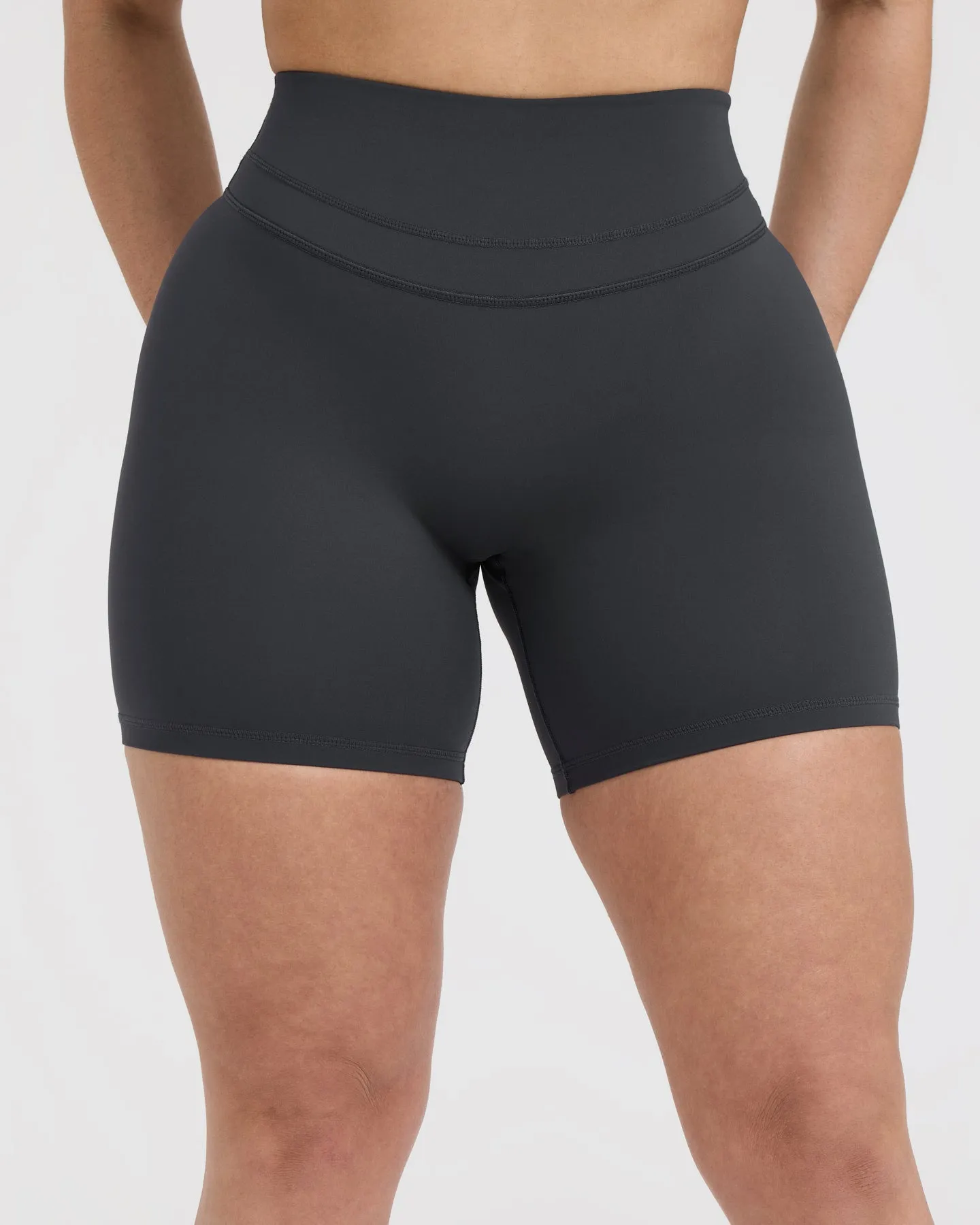 Unified High Waisted Shorts 6" | Coal