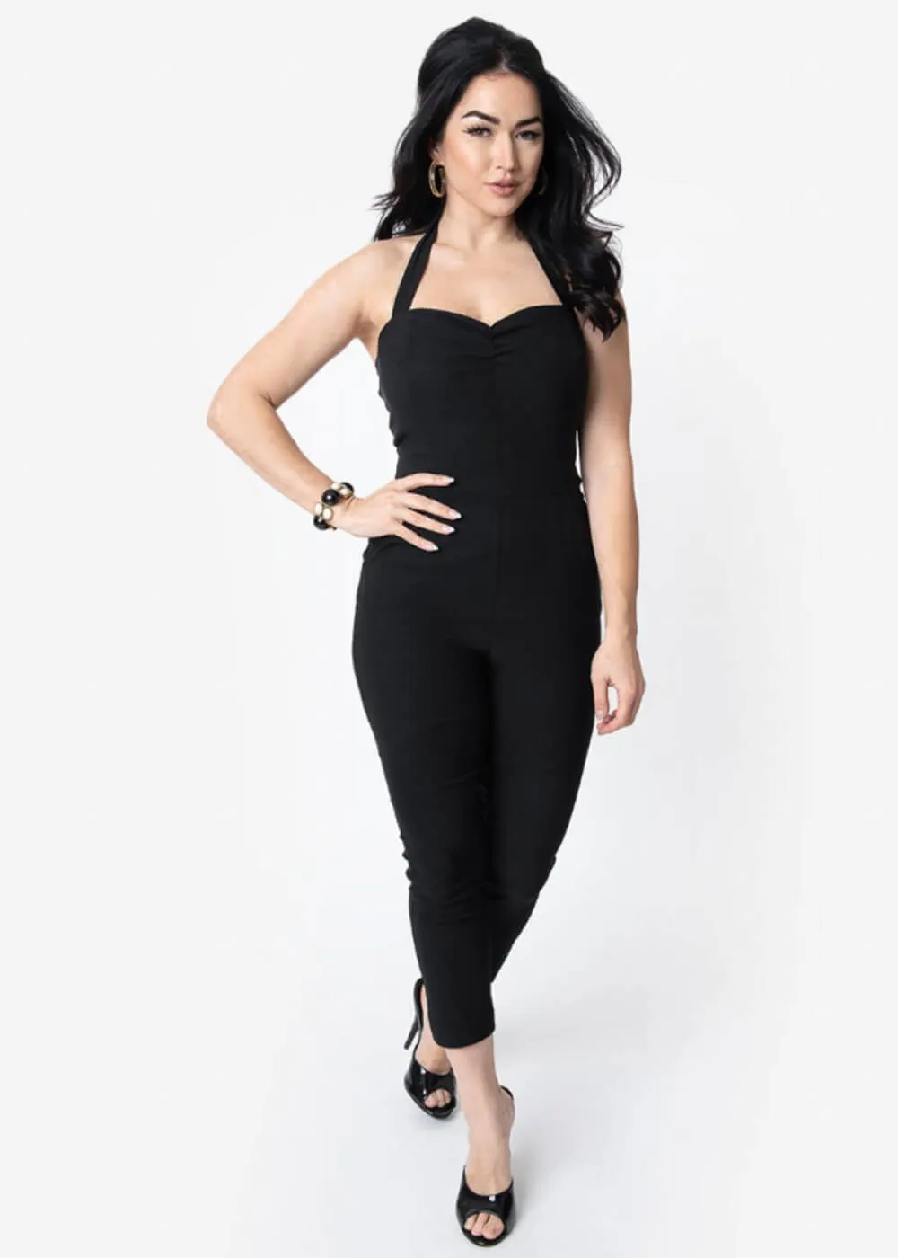 Unique Vintage Marcel Halter 50's Jumpsuit Black