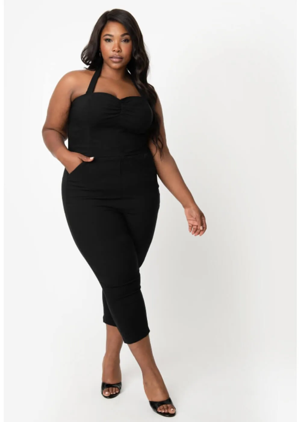 Unique Vintage Marcel Halter 50's Jumpsuit Black