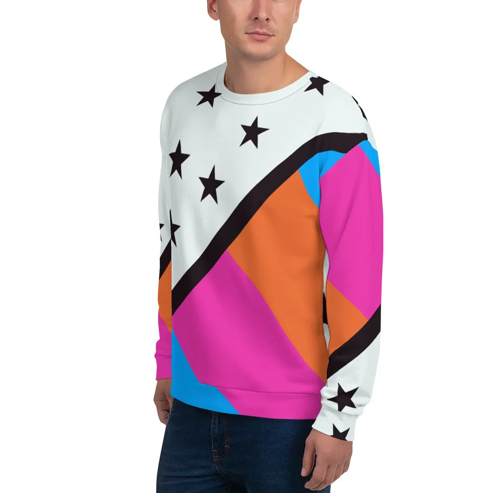 Unisex Sweatshirt, Stars and Stripy