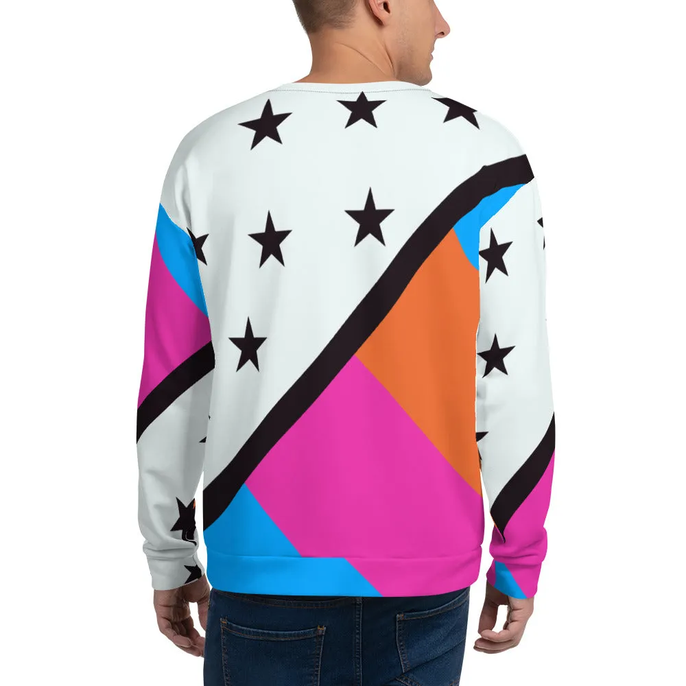 Unisex Sweatshirt, Stars and Stripy