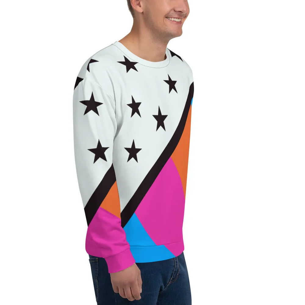 Unisex Sweatshirt, Stars and Stripy