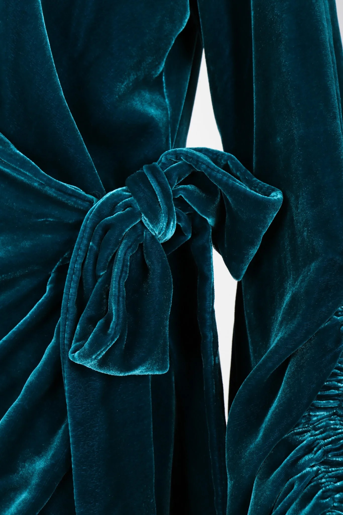 Velvet Robe Wrap Top