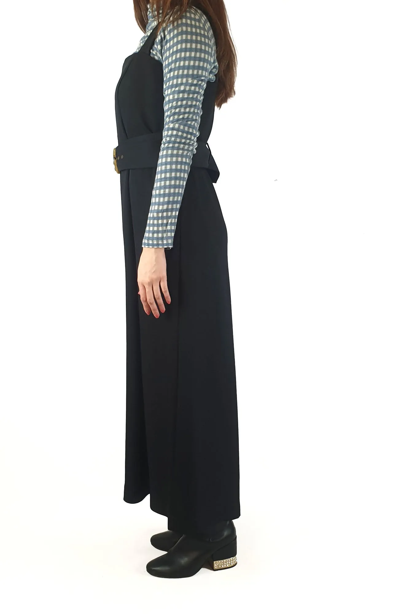 Veronica Maine black wide leg jumpsuit size 10