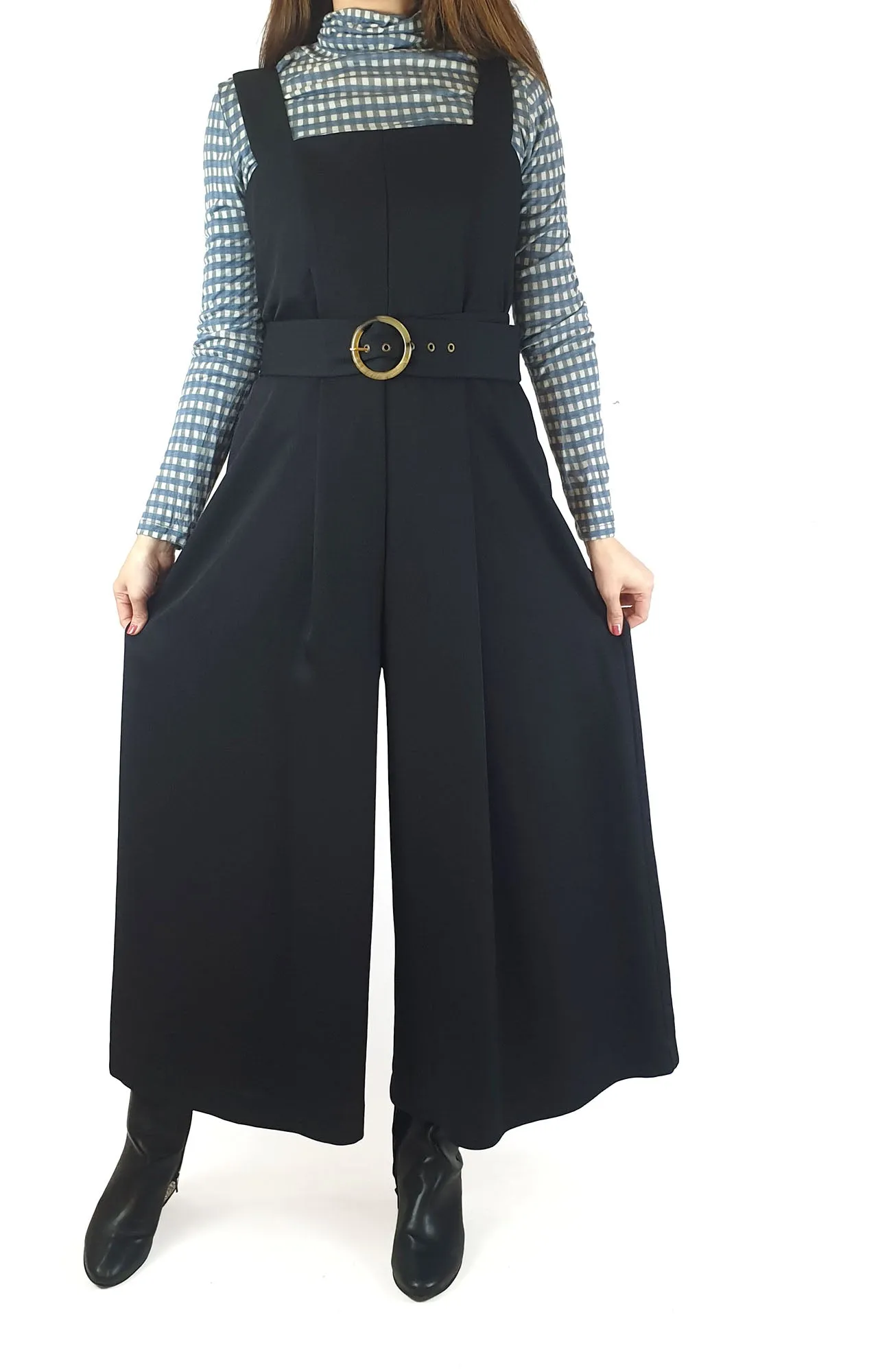 Veronica Maine black wide leg jumpsuit size 10