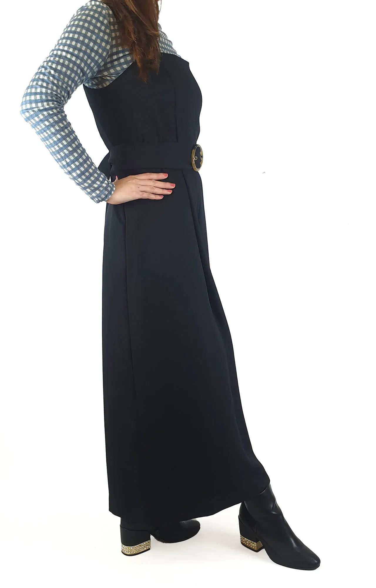 Veronica Maine black wide leg jumpsuit size 10