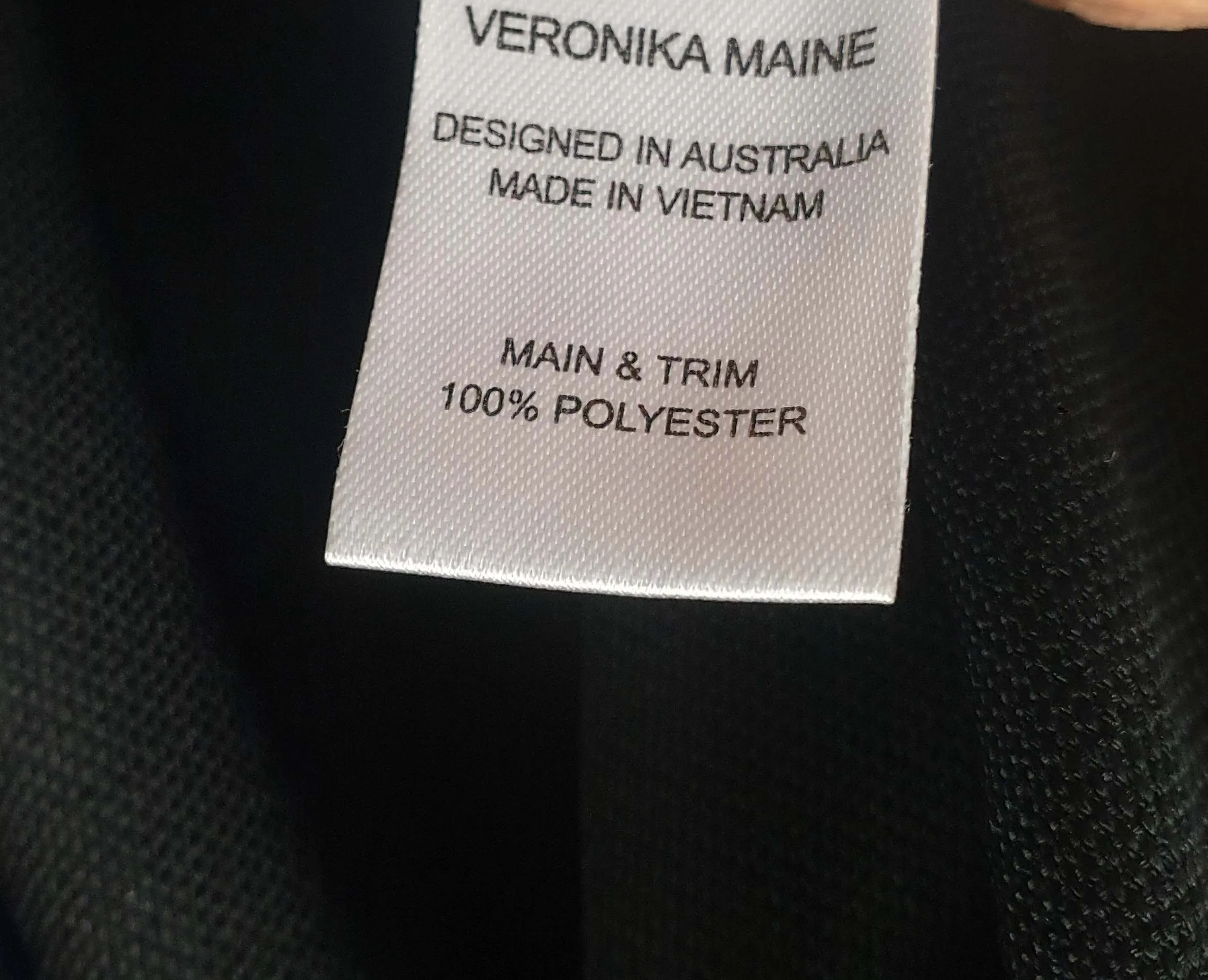 Veronica Maine black wide leg jumpsuit size 10