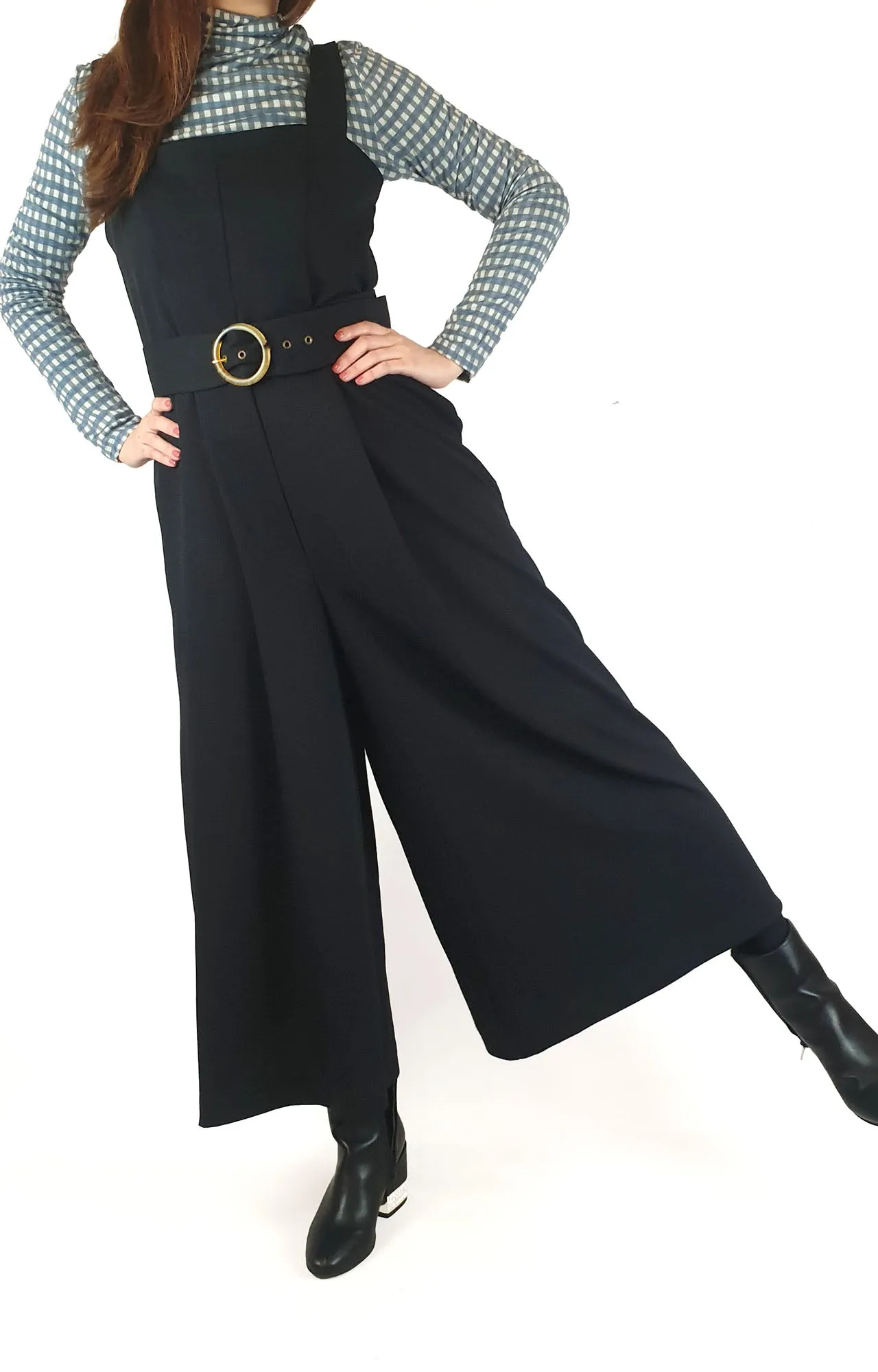 Veronica Maine black wide leg jumpsuit size 10