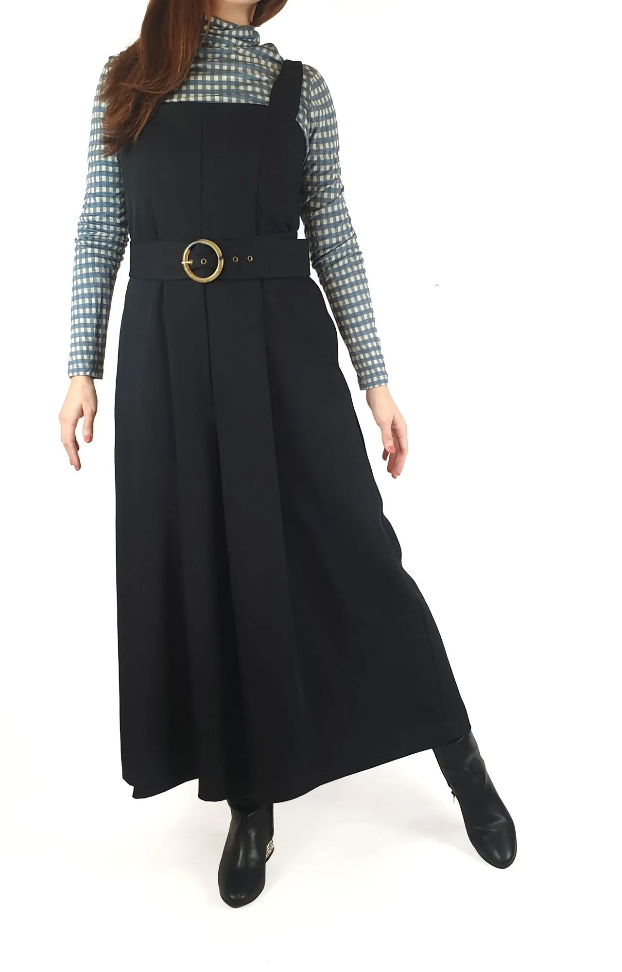 Veronica Maine black wide leg jumpsuit size 10