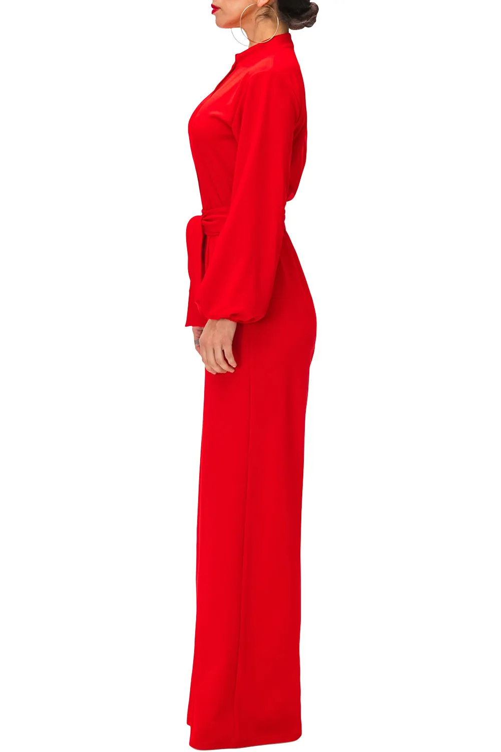 Victoria Bubble Sleeve Jumpsuit Plus