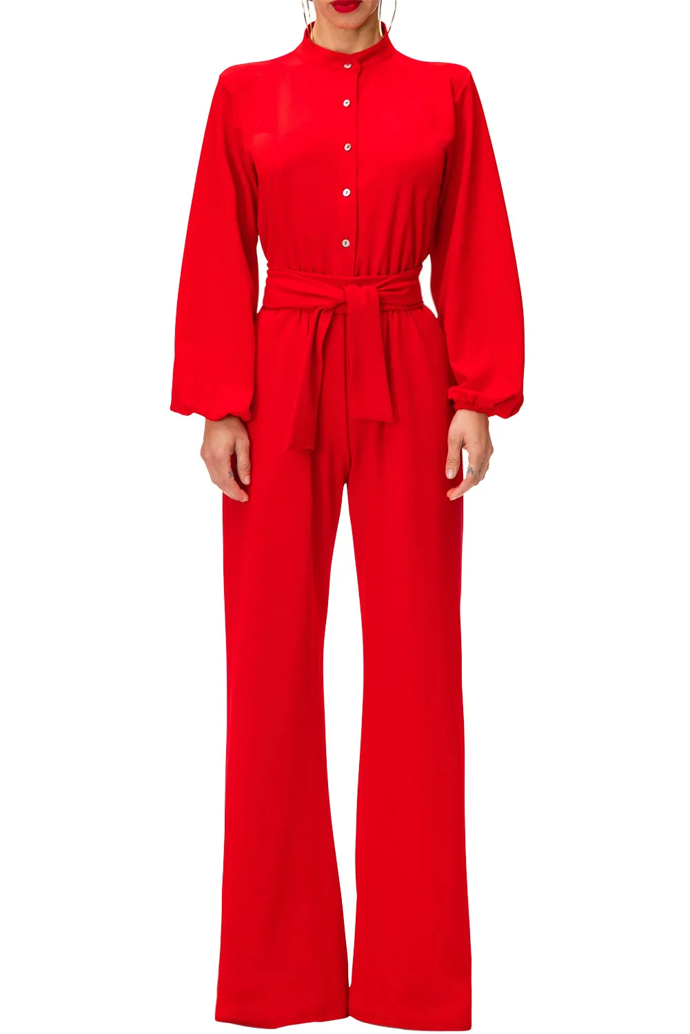 Victoria Bubble Sleeve Jumpsuit Plus