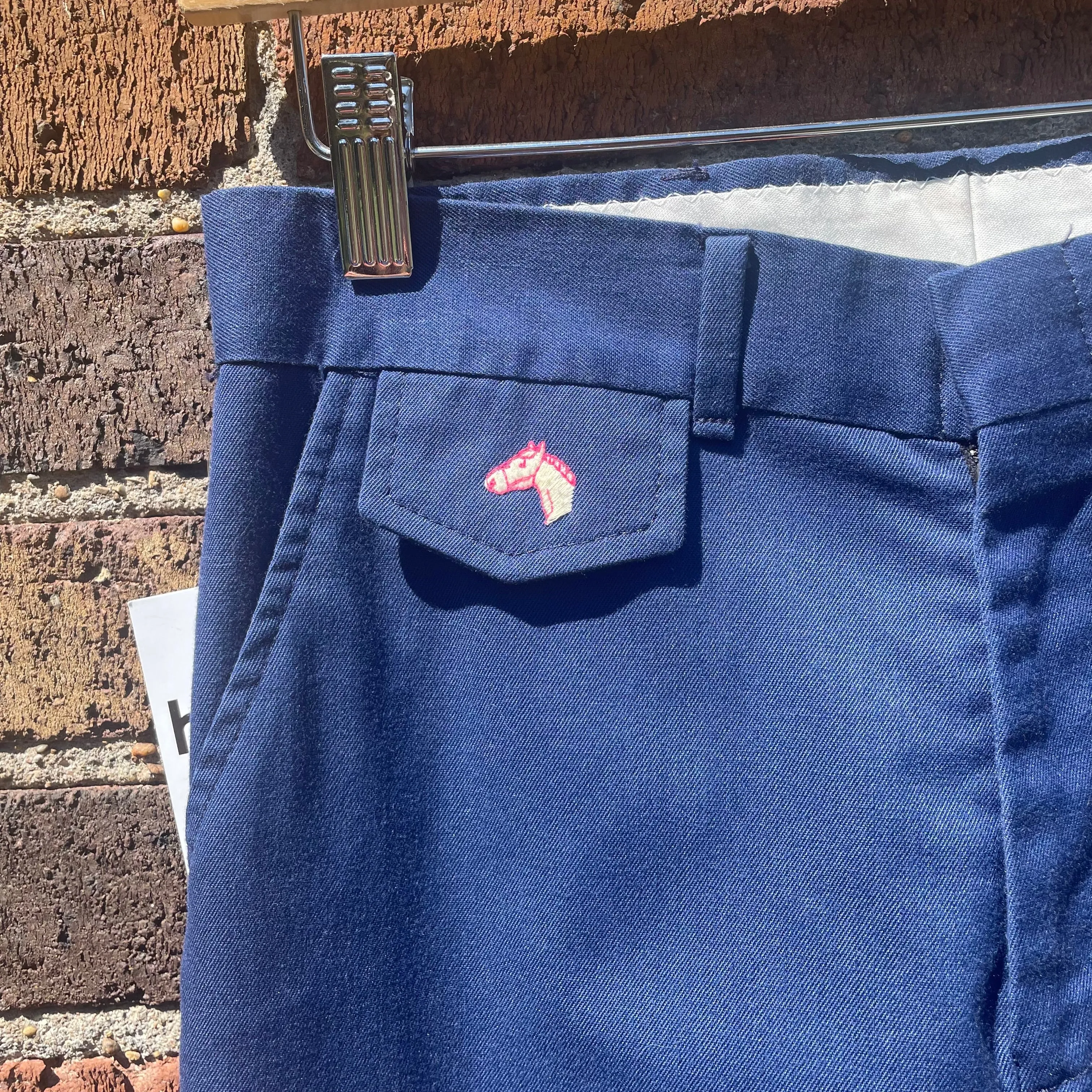 Vintage 70s / 80s Horse Appliqué Trousers // 28" waist  (HT23109