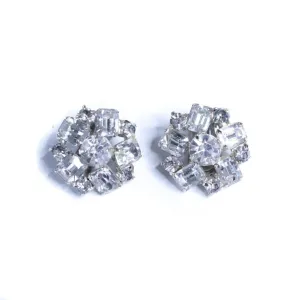 Vintage Diamante Rhinestone Statement Earrings