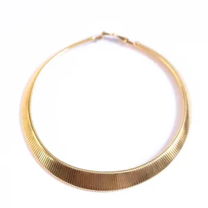 Vintage Monet Flat Link Omega Statement Necklace