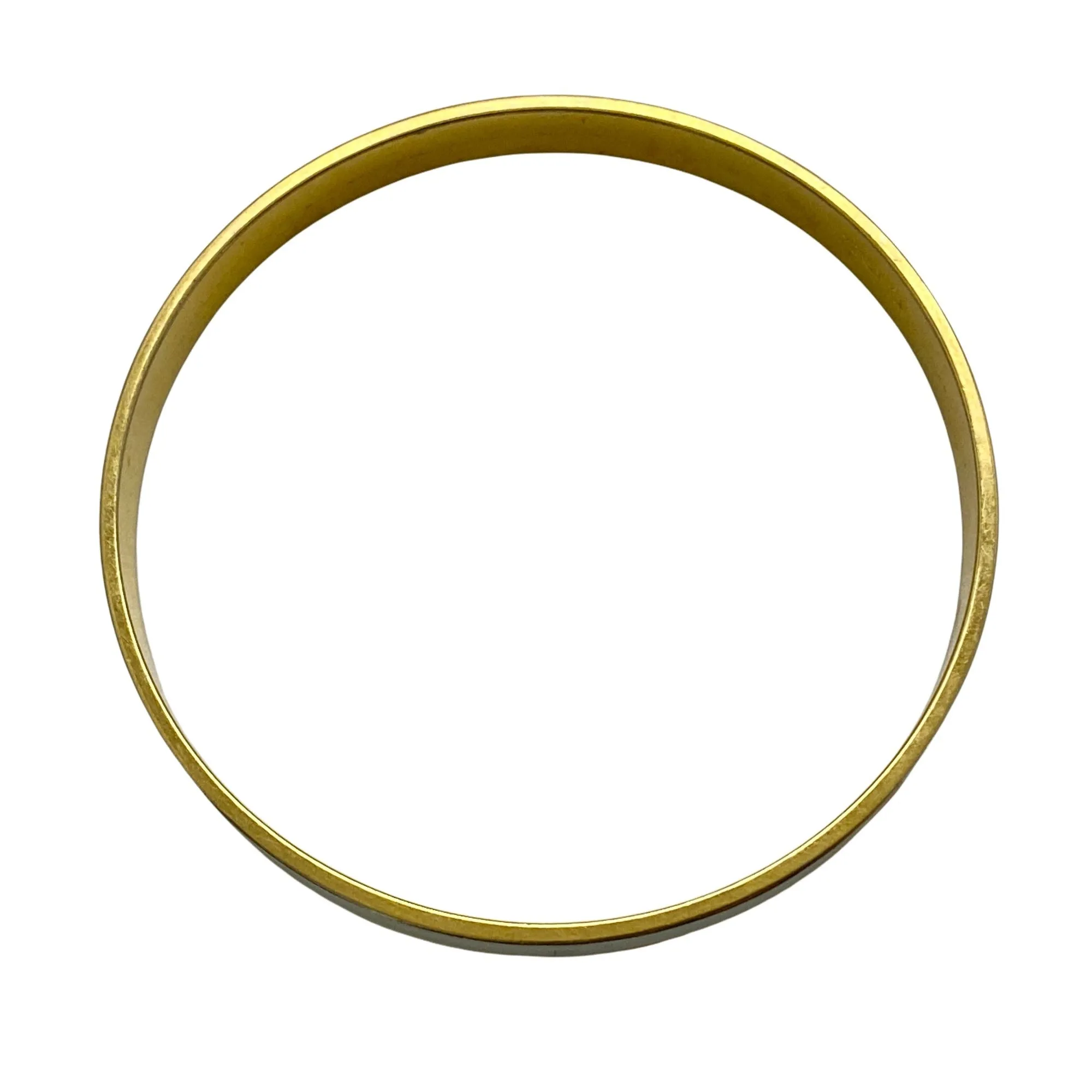 Vintage Monet Gold and Cream Enamel Bangle Bracelet