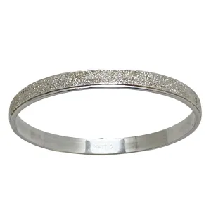 Vintage Monet Silver Textured Bangle Bracelet
