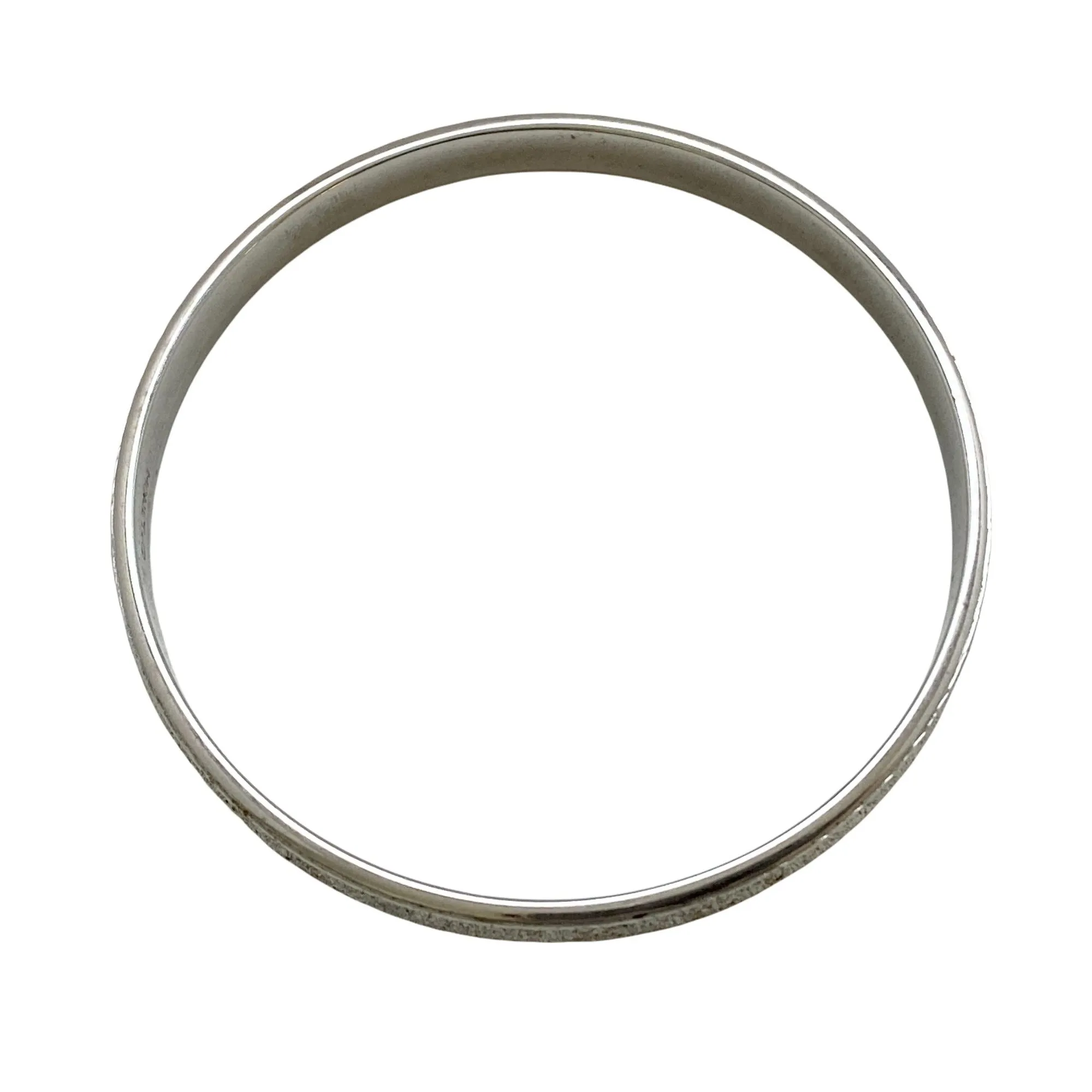 Vintage Monet Silver Textured Bangle Bracelet