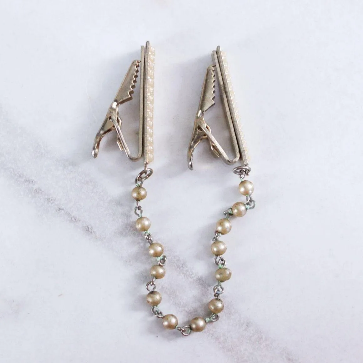 Vintage Pearl and Gold Sweater Guard
