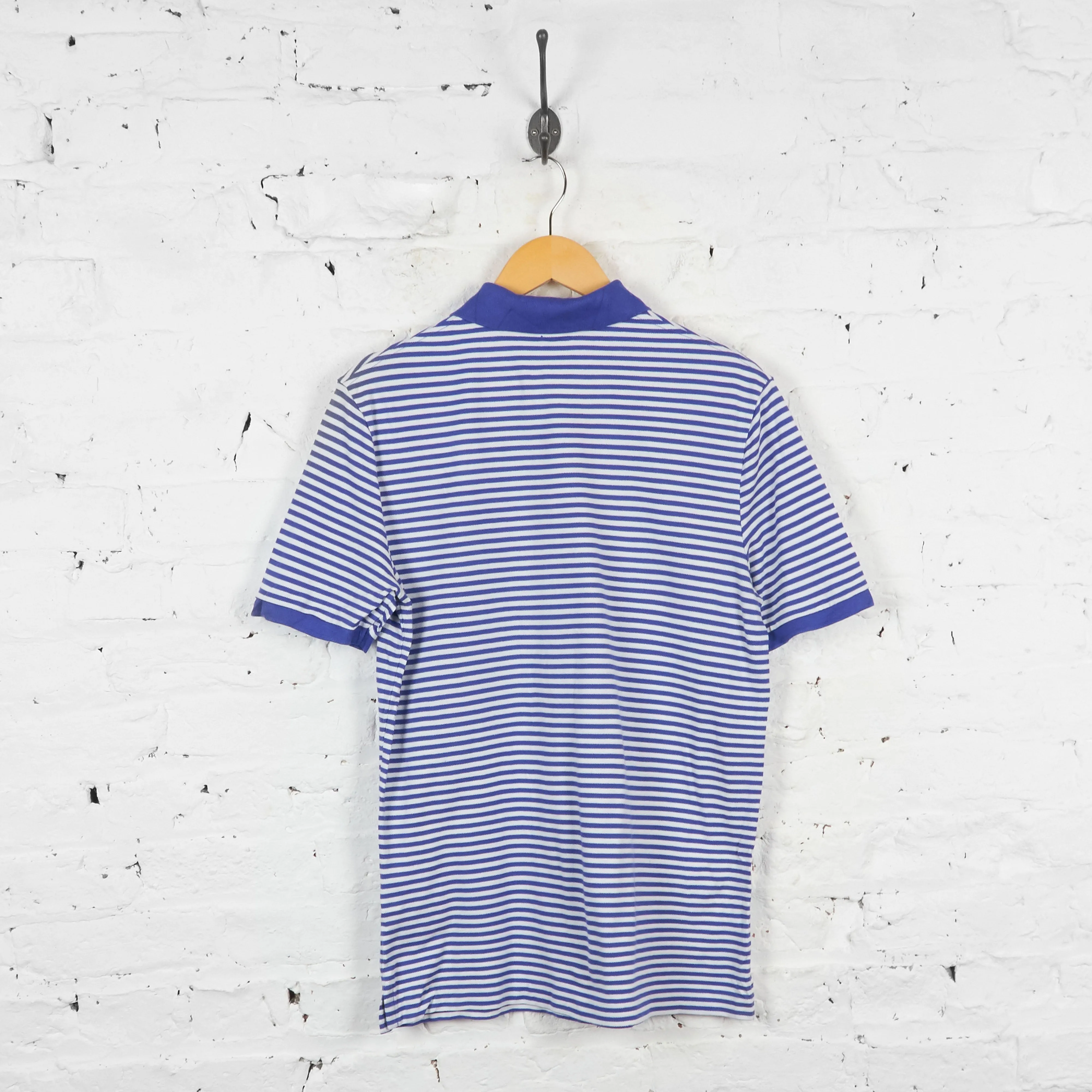 Vintage Striped Ralph Lauren Polo Shirt - Blue - S