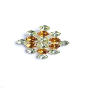 Vintage Yellow and Amber Rhinestone Brooch