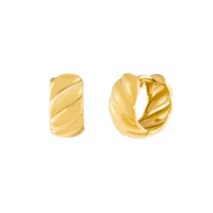 Wide Ridged Hoop Earring