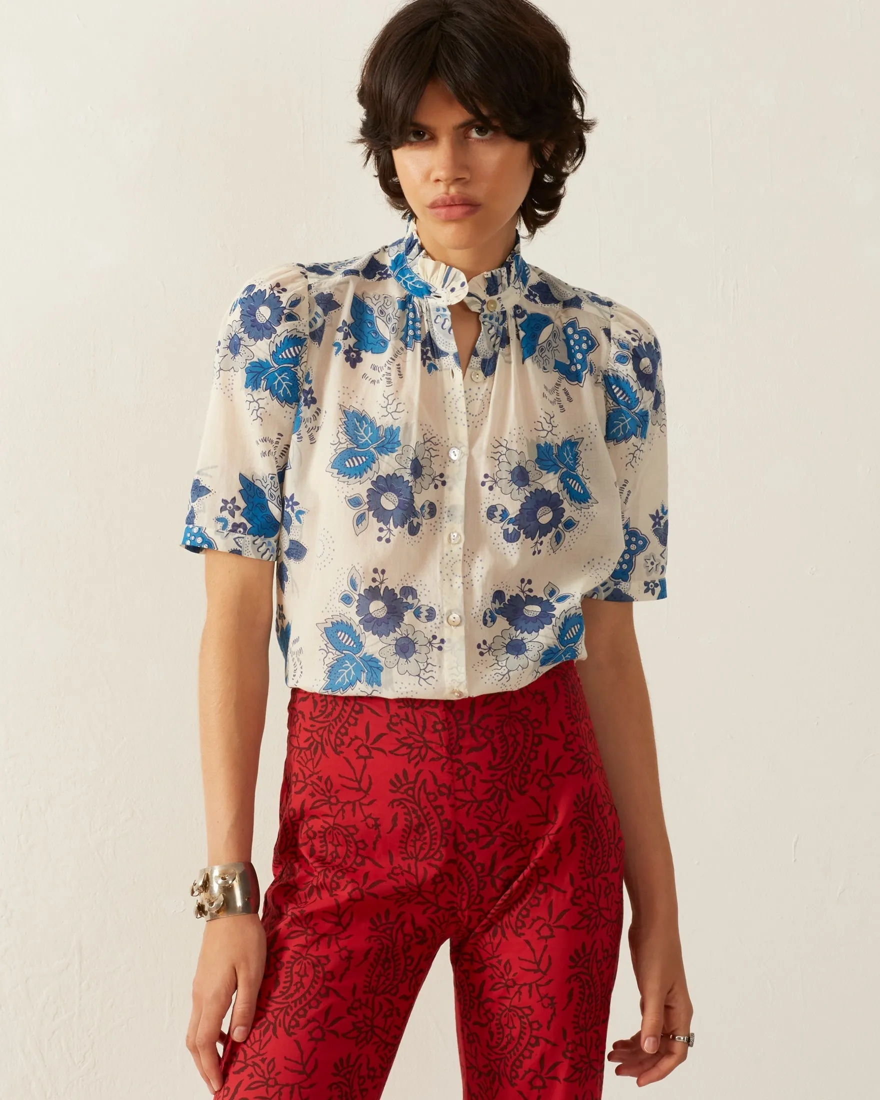 Winnie Blue China Panel Shirt