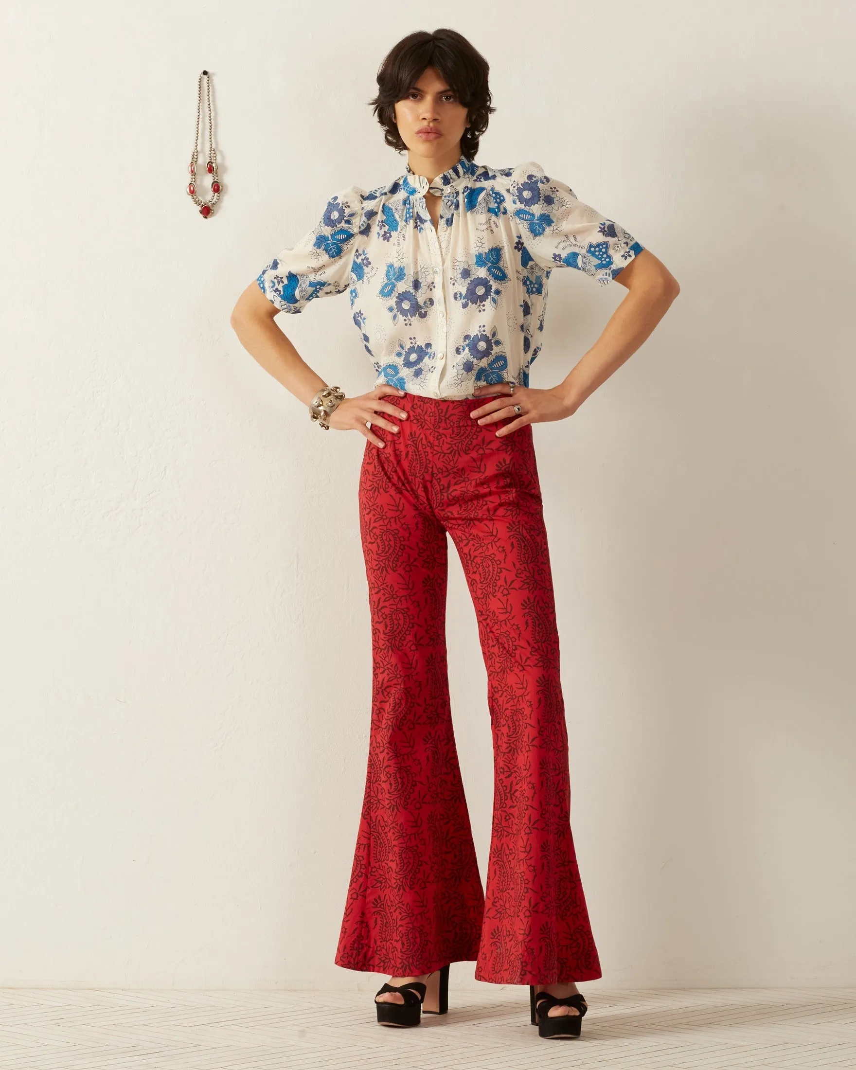 Winnie Blue China Panel Shirt