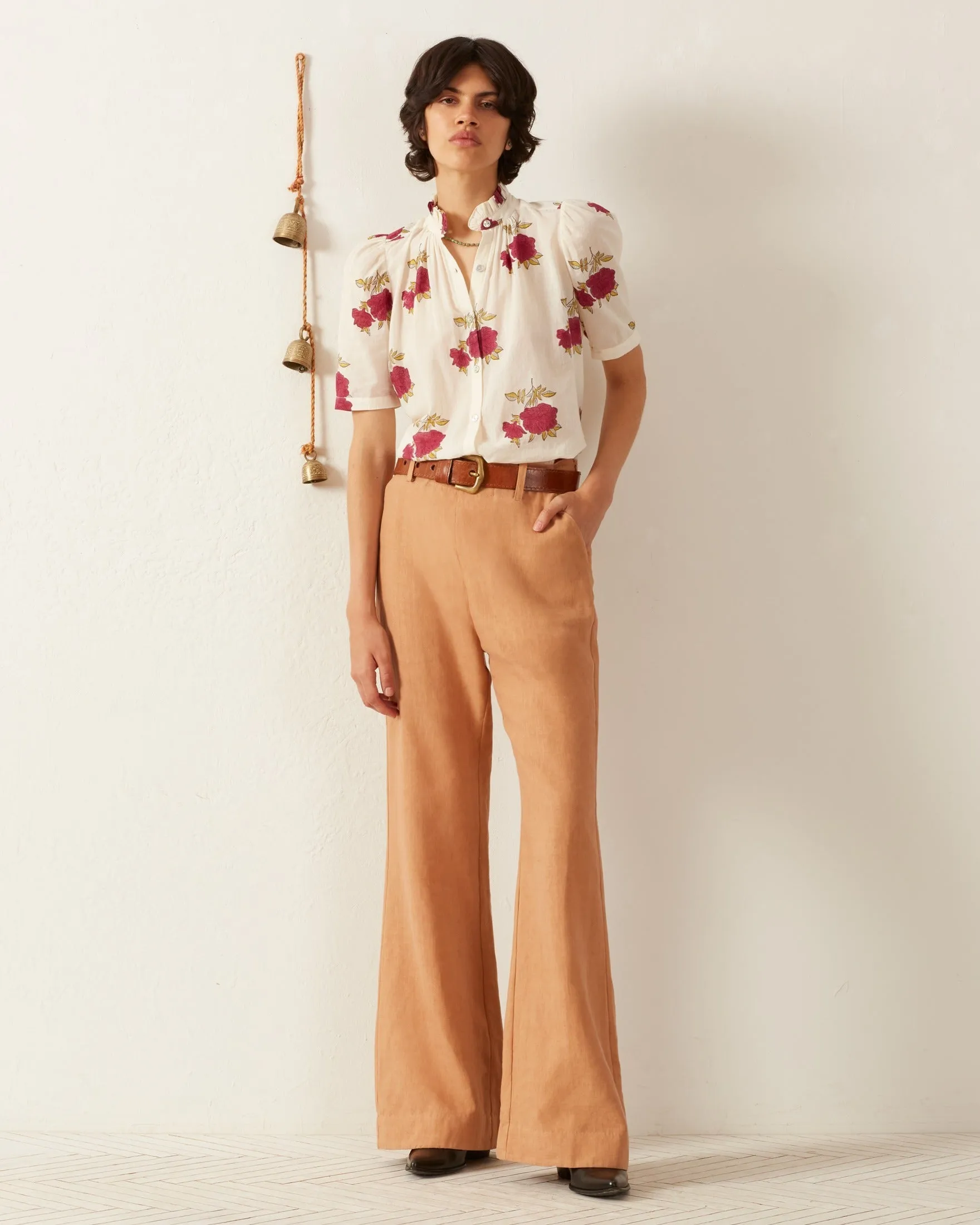 Winnie Cerise Rosette Shirt
