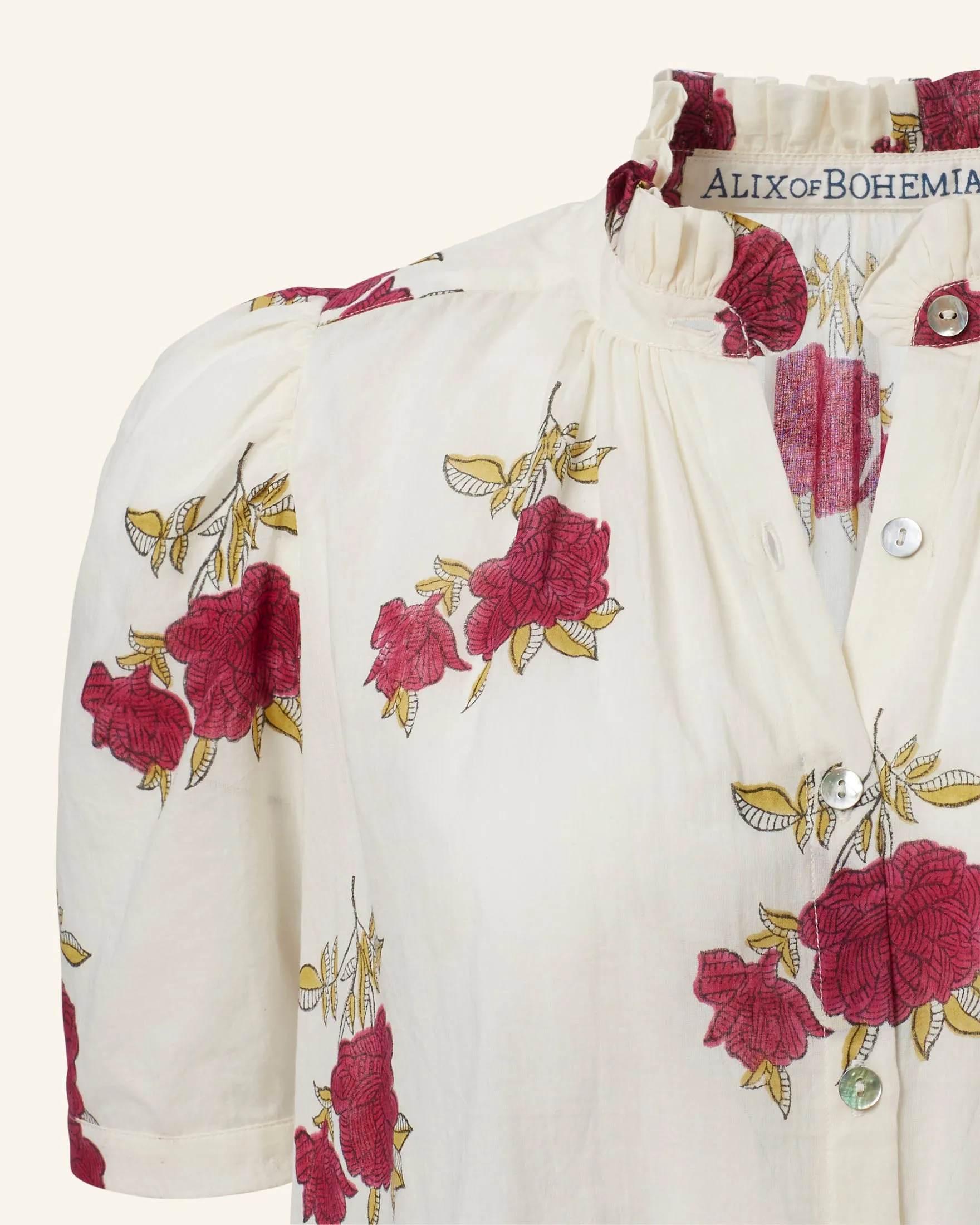 Winnie Cerise Rosette Shirt