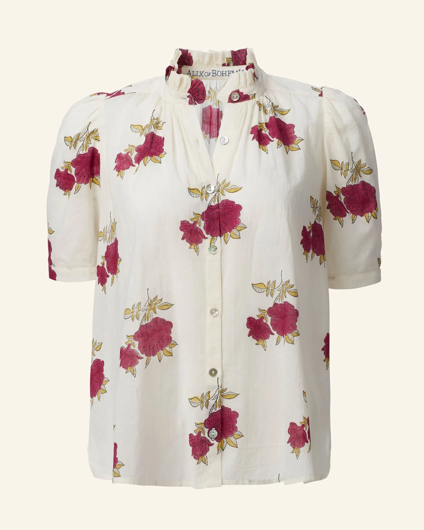 Winnie Cerise Rosette Shirt