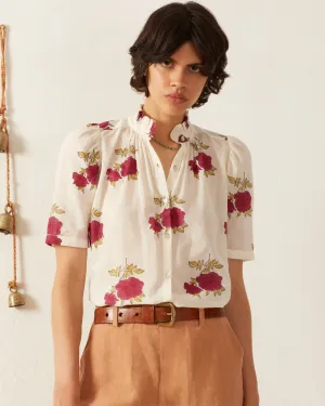 Winnie Cerise Rosette Shirt