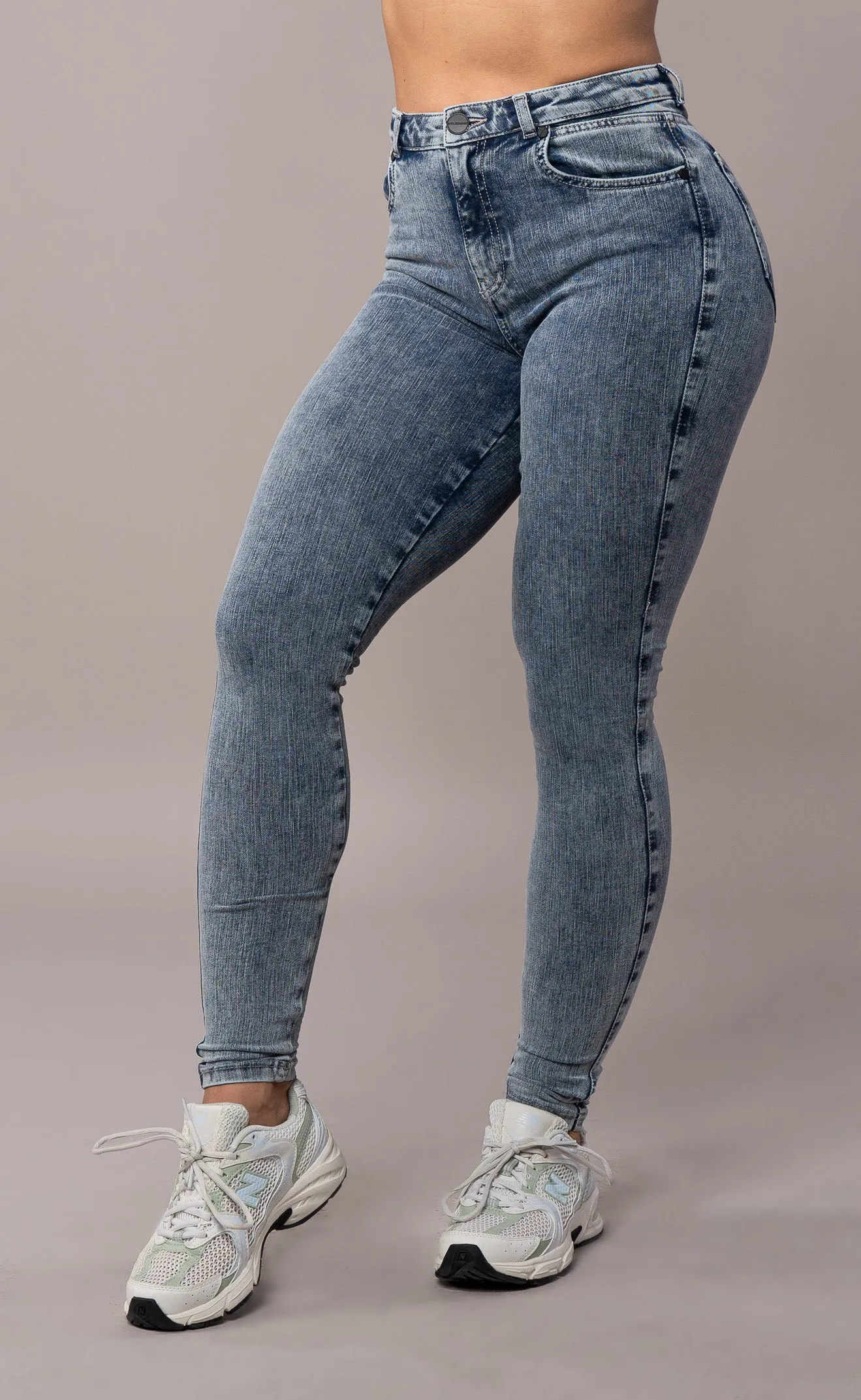 Womens Vital High Waisted Fitjeans - 80s Blue
