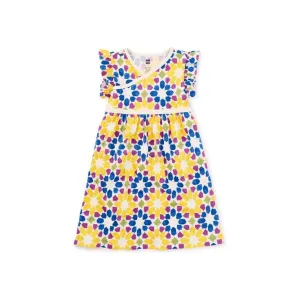 Wrap Neck Dress - Porto Mosaic